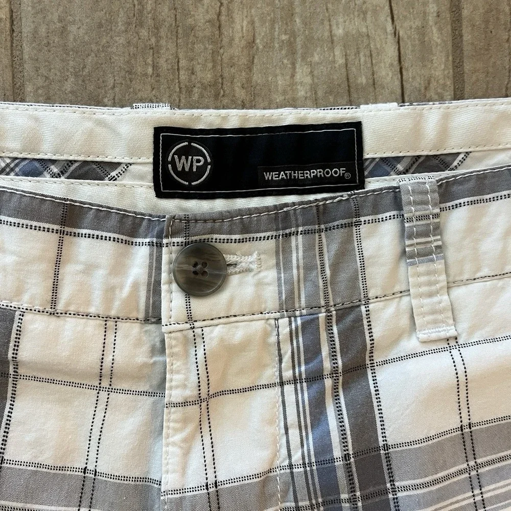 Weatherproof Plaid Shorts Mens Casual Flat Front Golf Shorts‎